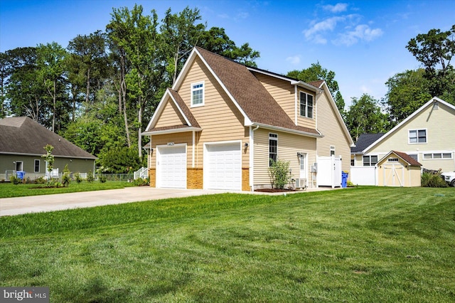 14626 Blue Heron Dr, Ocean View, DE 19970 - view of front of property featuring a garage, a shingled roof, and driveway
