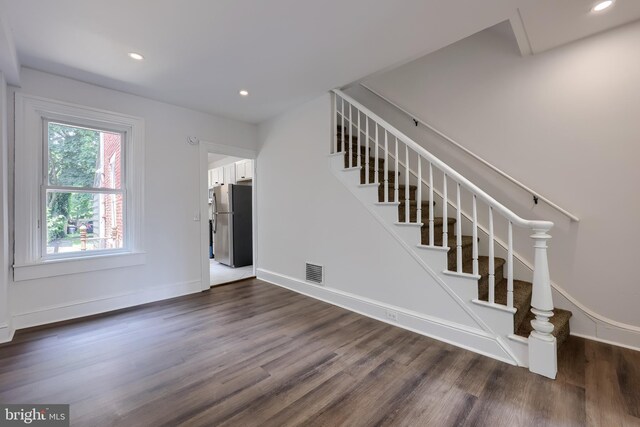 311 E Frederick St, Lancaster, PA 17602 - staircase featuring wood finished floors and recessed lighting
