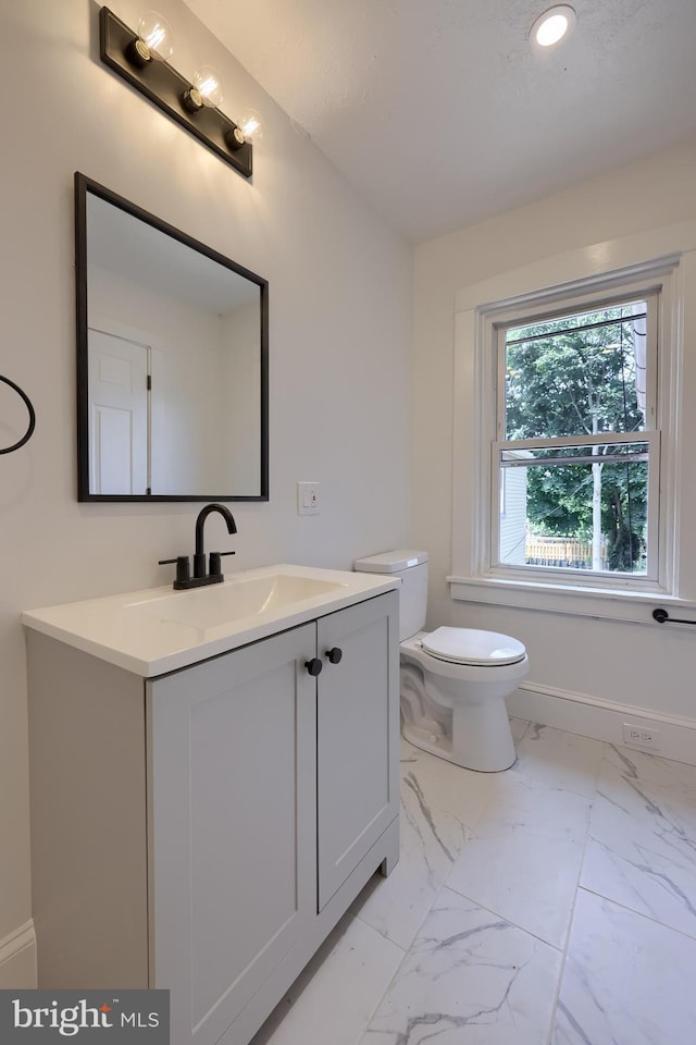 311 E Frederick St, Lancaster, PA 17602 - half bath featuring vanity and marble finish flooring