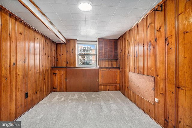 3839 Chalfont Dr, Philadelphia, PA 19154 - basement with wood walls and carpet flooring
