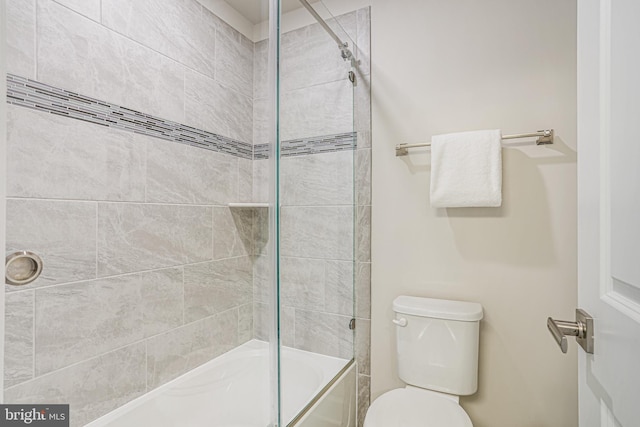 full bathroom with shower / washtub combination and toilet