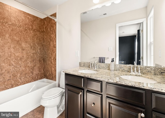12 Farm Field Ln, Sicklerville, NJ 08081 - full bath with visible vents, a sink, double vanity, and toilet