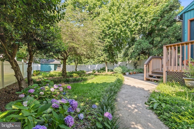 4916 40th Pl, Hyattsville, MD 20781 - fenced backyard featuring a wooden deck