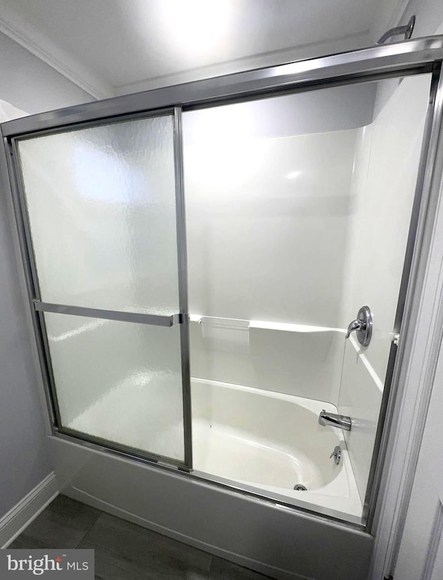 18 Grayson Cir, Willingboro, NJ 08046 - full bath featuring tile patterned flooring, shower / bath combination with glass door, and baseboards