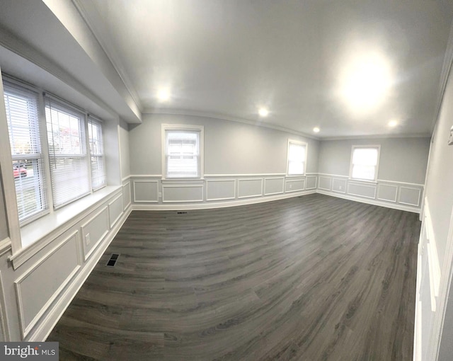 18 Grayson Cir, Willingboro, NJ 08046 - unfurnished room with visible vents, a decorative wall, a wainscoted wall, and ornamental molding