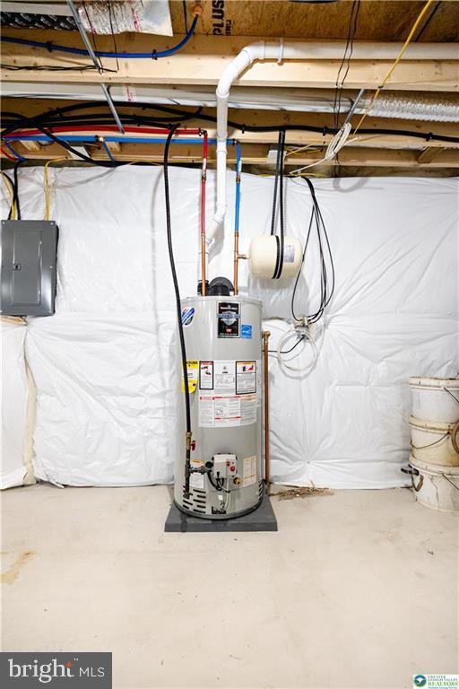 utilities with gas water heater and electric panel