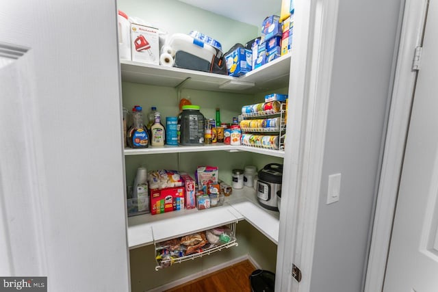 view of storage area