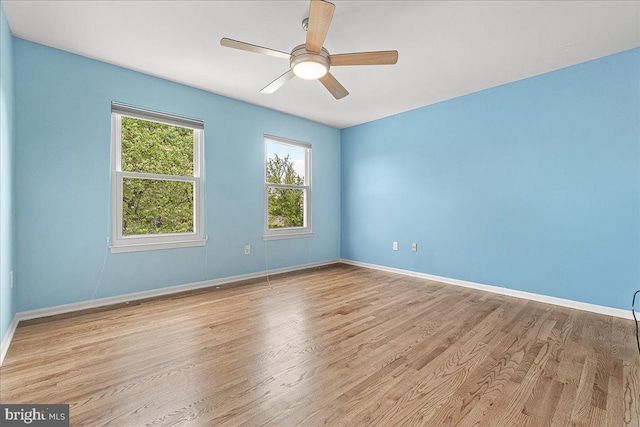 5342 Saint James Pl, Frederick, MD 21703 - spare room with ceiling fan, wood finished floors, and baseboards