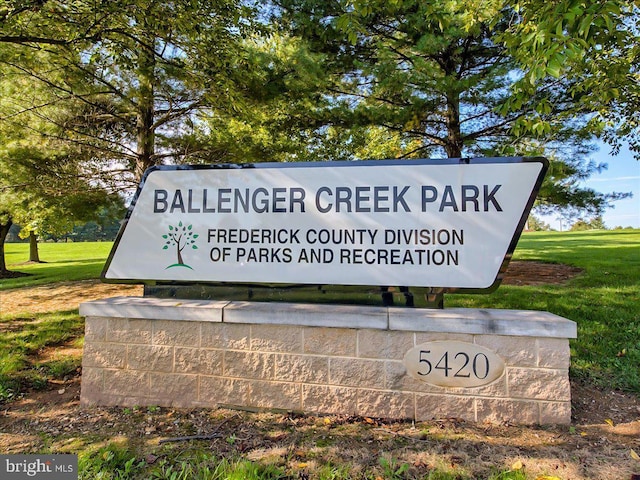 5342 Saint James Pl, Frederick, MD 21703 - community sign featuring a yard