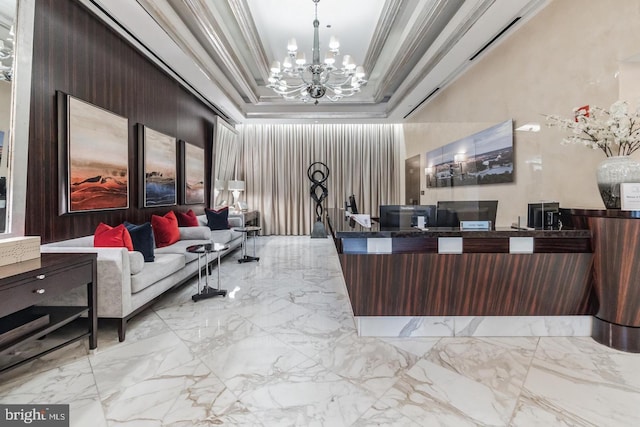 1111 19th St N Unit 1804, Arlington, VA 22209 - welcome area with an inviting chandelier