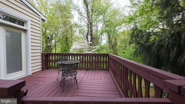 view of wooden deck