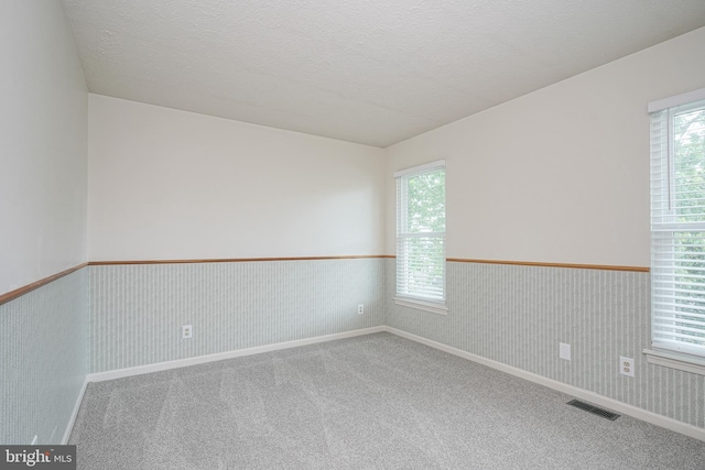619 Walden Way, Lumberton, NJ 08048 - unfurnished room featuring a wainscoted wall, carpet flooring, baseboards, and a textured ceiling