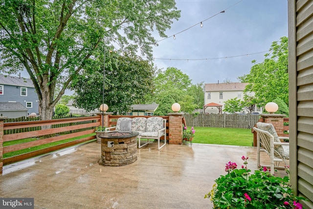 619 Walden Way, Lumberton, NJ 08048 - view of patio / terrace featuring a fire pit