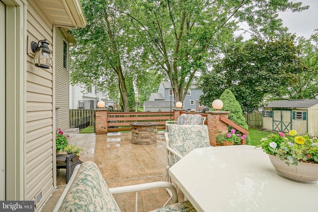 619 Walden Way, Lumberton, NJ 08048 - view of patio featuring a fire pit and outdoor dining space