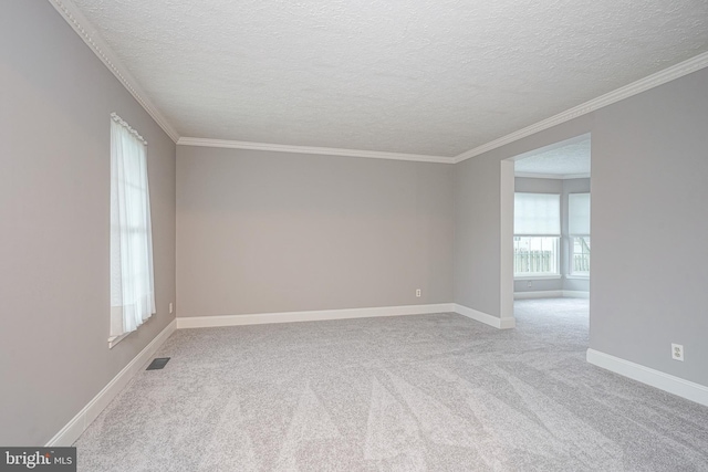 619 Walden Way, Lumberton, NJ 08048 - carpeted empty room featuring a textured ceiling, baseboards, and ornamental molding