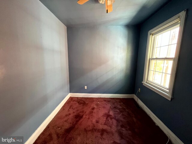 721 Tuckerman St NW, Washington, DC 20011 - carpeted spare room featuring a ceiling fan and baseboards