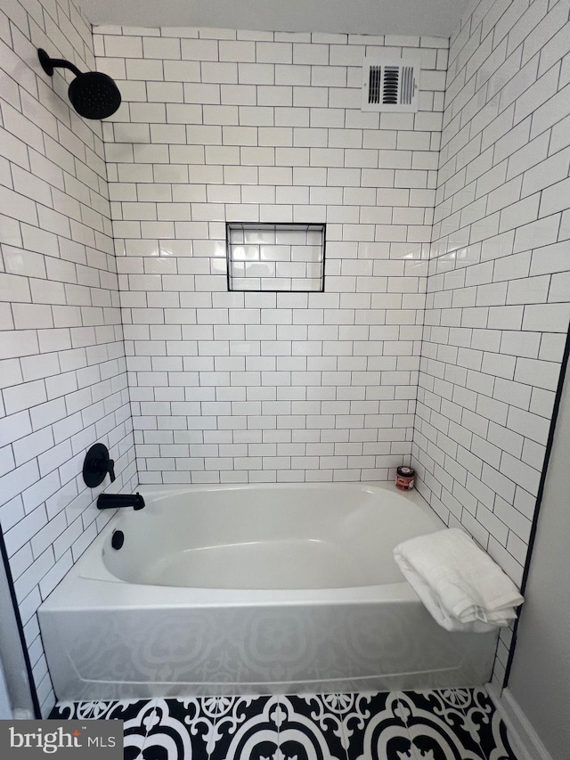 4803 30th St S Unit A2, Arlington, VA 22206 - bathroom with tile patterned floors and shower / bathtub combination