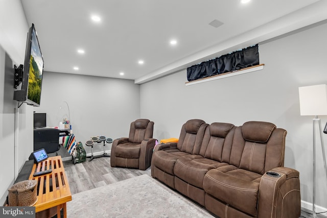 145 Rolling Ave, North East, MD 21901 - living area with recessed lighting, light wood-style floors, and baseboards