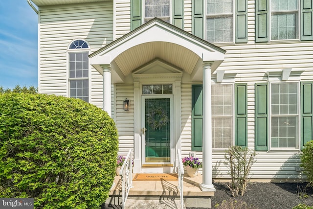 view of doorway to property