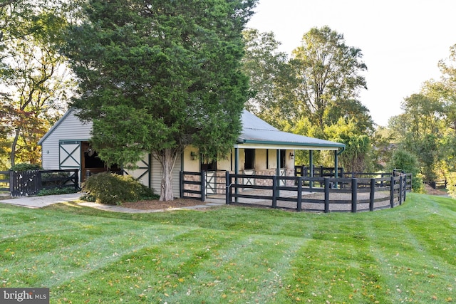 view of horse barn