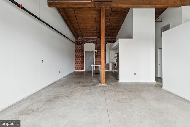 1714 Memphis St Unit 402, Philadelphia, PA 19125 - interior space with arched walkways, visible vents, a high ceiling, and concrete flooring