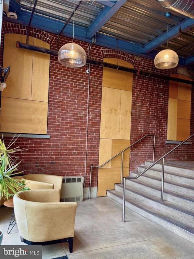 1714 Memphis St Unit 402, Philadelphia, PA 19125 - lobby with heating unit and stairs