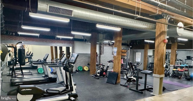 1714 Memphis St Unit 402, Philadelphia, PA 19125 - gym with visible vents