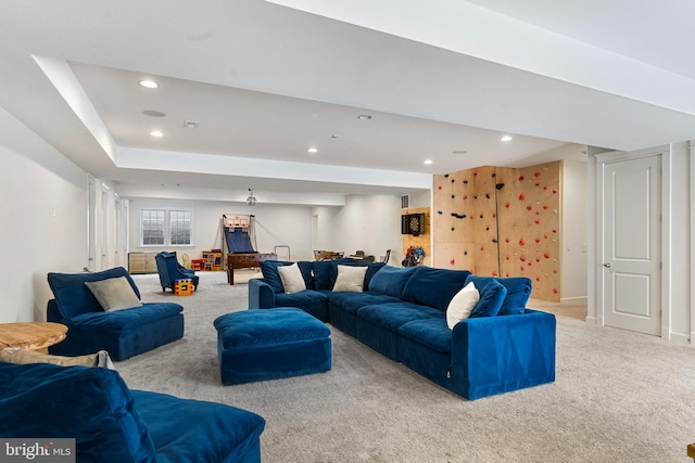 9850 Jerry Ln, Vienna, VA 22180 - living room with light carpet and recessed lighting