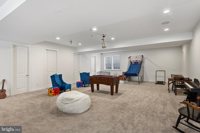 9850 Jerry Ln, Vienna, VA 22180 - rec room with carpet, recessed lighting, and baseboards