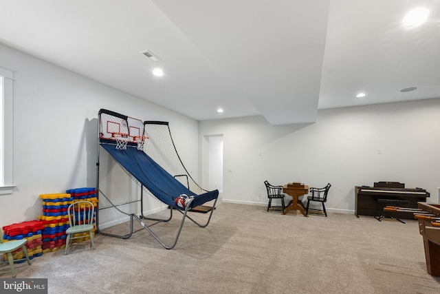 9850 Jerry Ln, Vienna, VA 22180 - game room with carpet flooring, recessed lighting, and baseboards