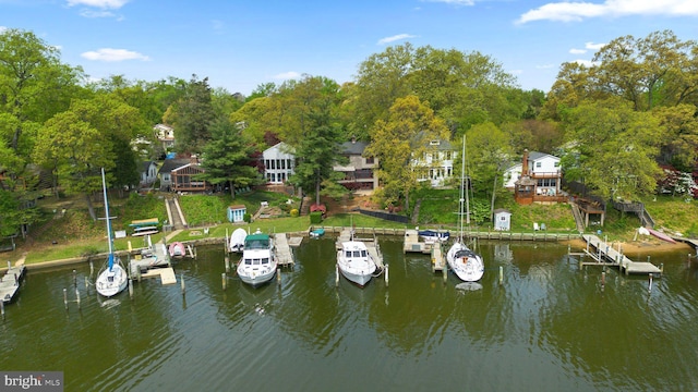 735 Dividing Rd, Severna Park, MD 21146 - dock area with a water view and boat lift