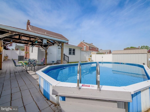 112 Jackson Ave, New Castle, DE 19720 - view of swimming pool with a fenced in pool, a gazebo, and fence