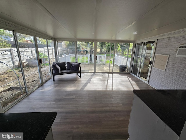 401 Timberline Dr, Mount Laurel, NJ 08054 - sunroom / solarium featuring wood finished floors, a deck, and a wall of windows