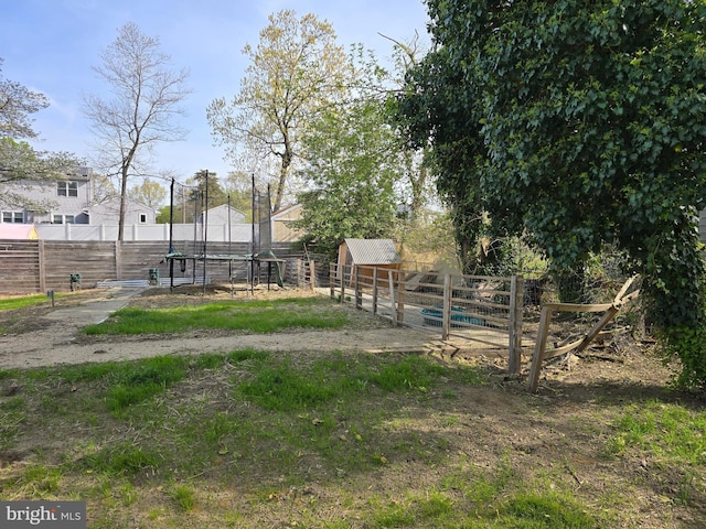 401 Timberline Dr, Mount Laurel, NJ 08054 - view of yard with a trampoline