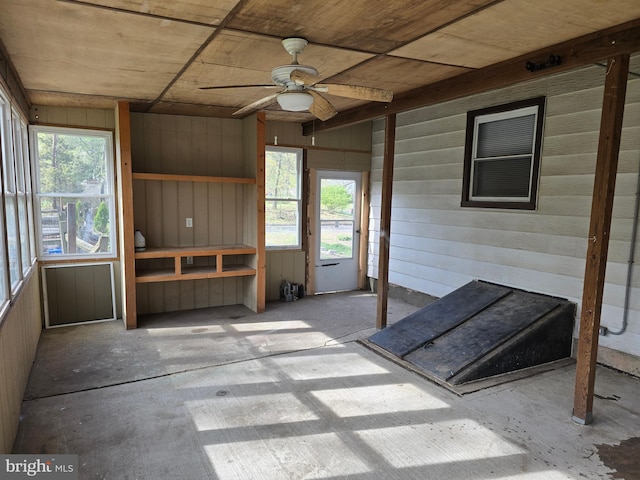 401 Timberline Dr, Mount Laurel, NJ 08054 - unfurnished sunroom featuring ceiling fan and plenty of natural light