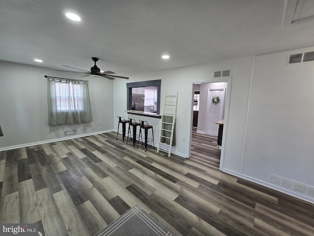 401 Timberline Dr, Mount Laurel, NJ 08054 - spare room with wood finished floors, recessed lighting, baseboards, and ceiling fan