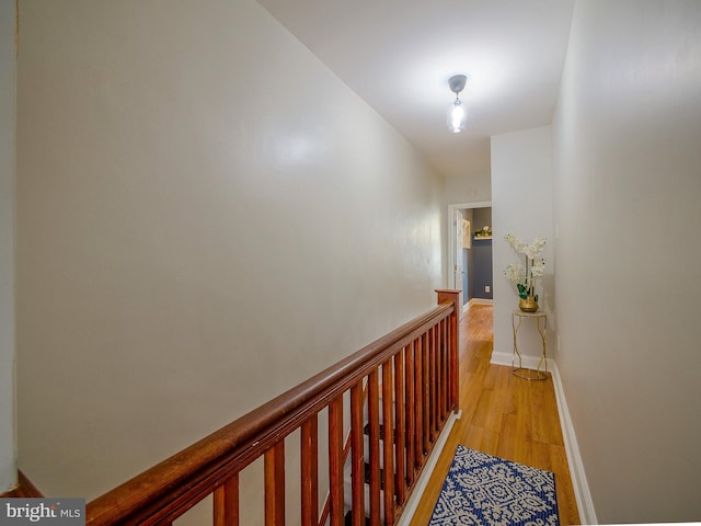 2905 Memphis St, Philadelphia, PA 19134 - hall with baseboards, an upstairs landing, and light wood-style flooring