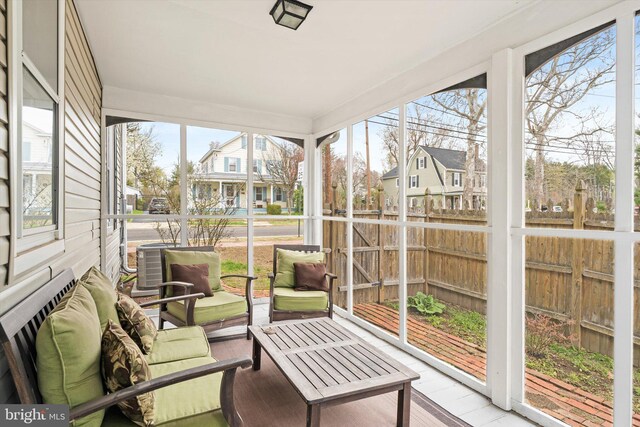 442 Ellisdale Rd, Crosswicks, NJ 08515 - sunroom featuring a residential view