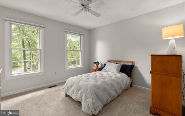 116 Amesbury Ct, Severna Park, MD 21146 - bedroom featuring baseboards, carpet floors, and a ceiling fan