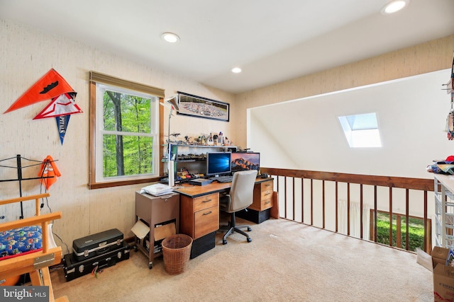 1326 Jones Station Rd, Arnold, MD 21012 - office space with carpet floors, recessed lighting, and a skylight