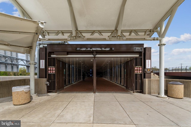 exterior space with fence and a gate
