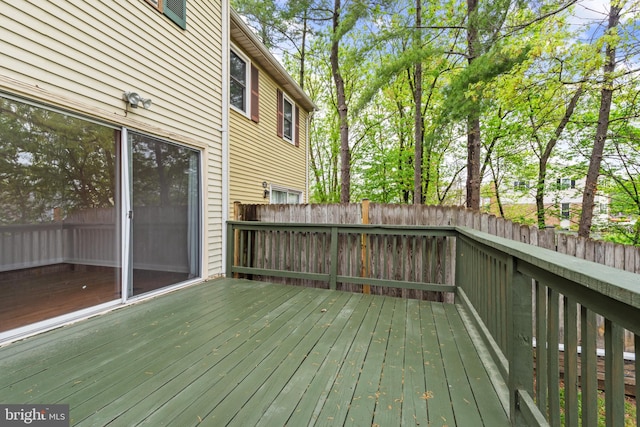 wooden terrace with fence