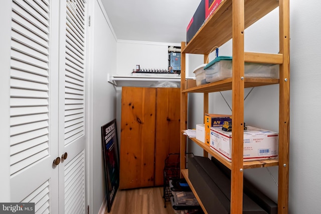 view of storage area