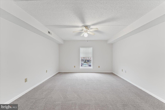 615 Brandon Rd, Norristown, PA 19403 - carpeted empty room with ceiling fan, a textured ceiling, and baseboards