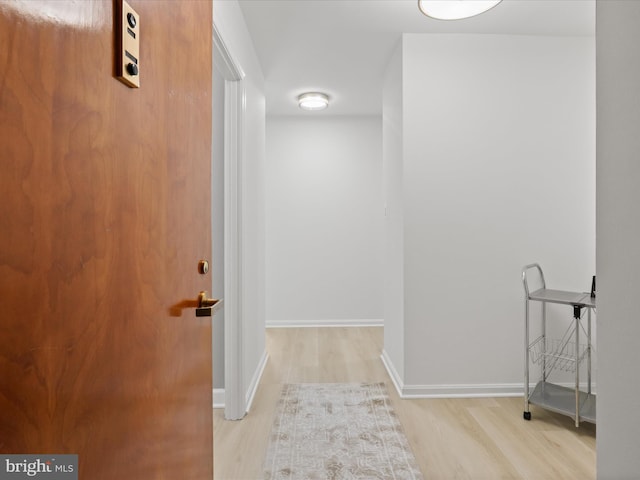 3800 Powell Ln Unit 828, Falls Church, VA 22041 - hallway featuring wood finished floors and baseboards