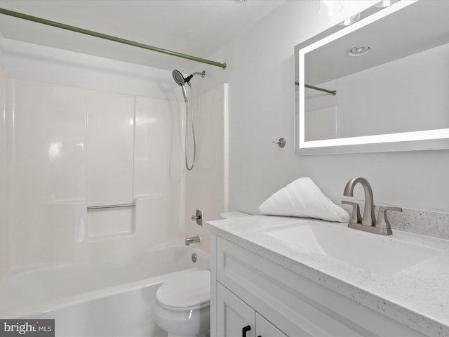 3800 Powell Ln Unit 828, Falls Church, VA 22041 - bathroom featuring toilet, vanity, and bathing tub / shower combination
