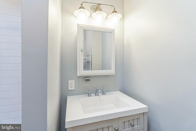 bathroom featuring vanity
