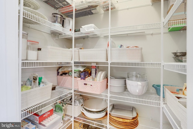 view of pantry