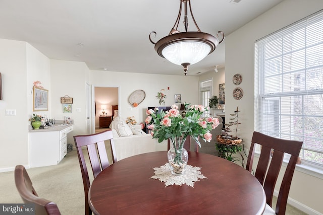 400 Symphony Cir Unit 351, Cockeysville, MD 21030 - dining area with light carpet and baseboards