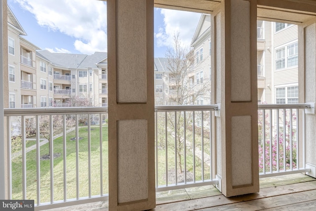 400 Symphony Cir Unit 351, Cockeysville, MD 21030 - doorway to outside with wood finished floors and plenty of natural light